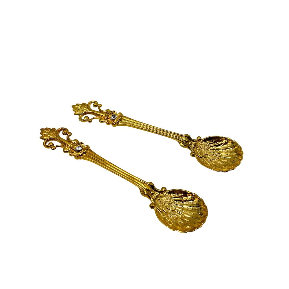 Vintage Gold Art Deco Tea Spoons
